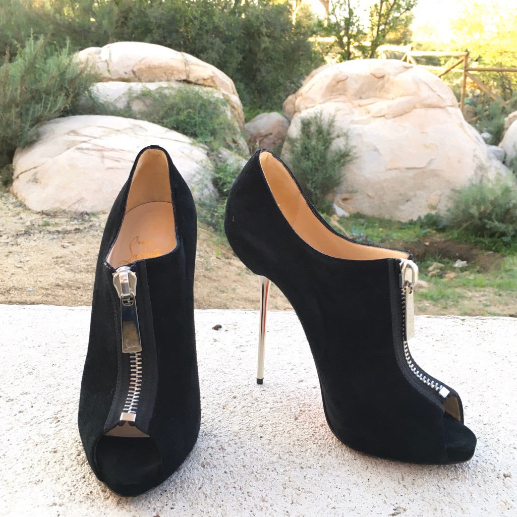 Elegant Black Peep-Toe Heels
